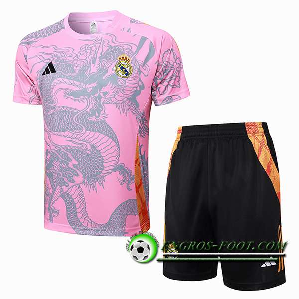 Ensemble Training T-Shirts Real Madrid Rose/Gris 2024/2025