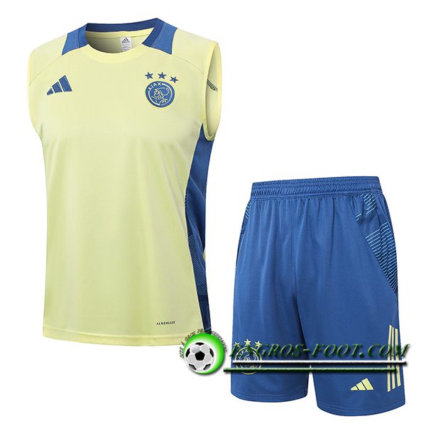 Ensemble Training Debardeur Ajax Jaune/Bleu 2024/2025