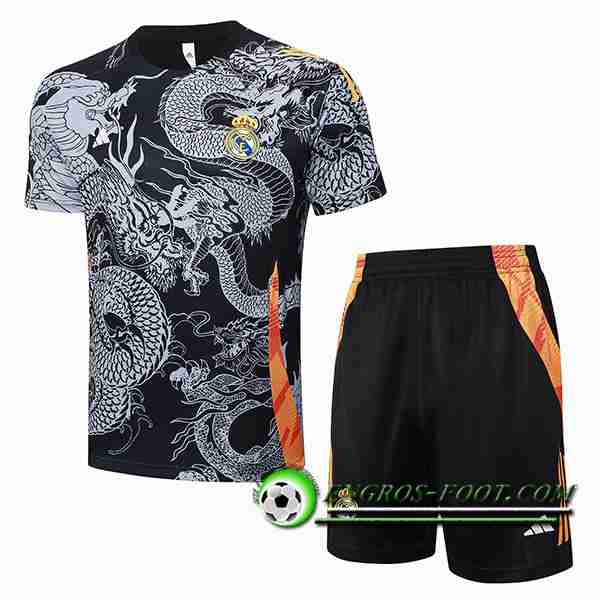 Ensemble Training T-Shirts Real Madrid Noir/Gris 2024/2025