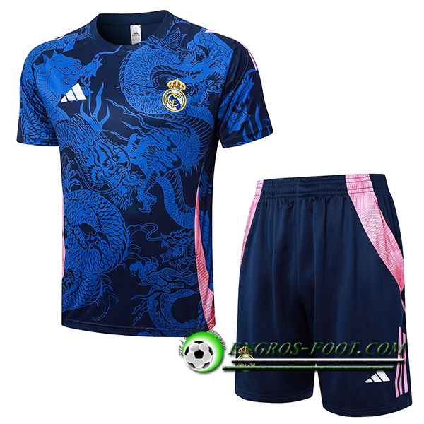 Ensemble Training T-Shirts Real Madrid Bleu/Rose 2024/2025