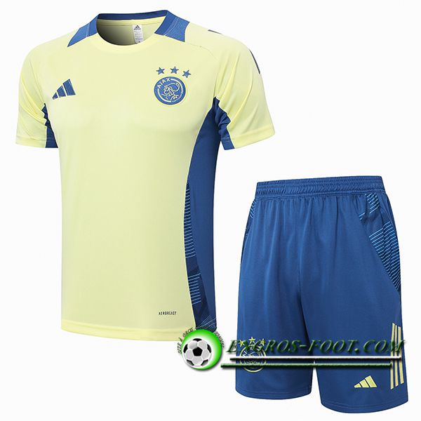 Ensemble Training T-Shirts Ajax Jaune/Bleu 2024/2025