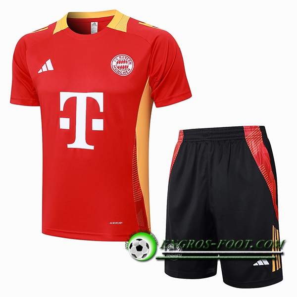 Ensemble Training T-Shirts Bayern Munich Rouge/Jaune 2024/2025