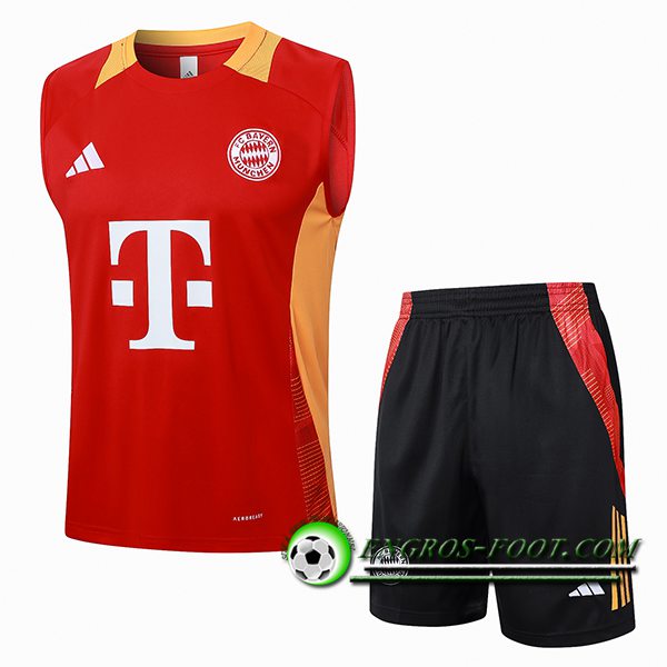 Ensemble Training Debardeur Bayern Munich Rouge/Jaune 2024/2025