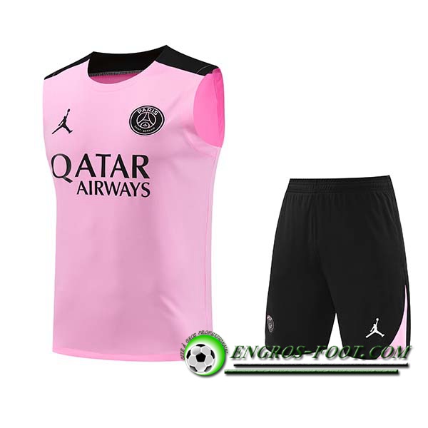 Ensemble Training Debardeur PSG Rose/Noir 2024/2025