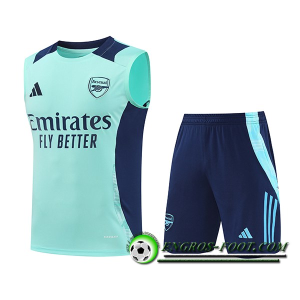 Ensemble Training Debardeur Arsenal Vert/Bleu 2024/2025