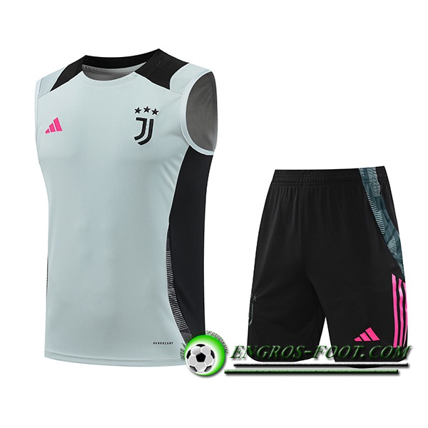 Ensemble Training Debardeur Juventus Gris/Noir 2024/2025