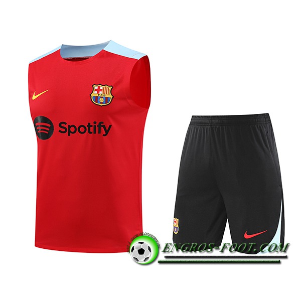 Ensemble Training Debardeur FC Barcelone Rouge/Bleu 2024/2025