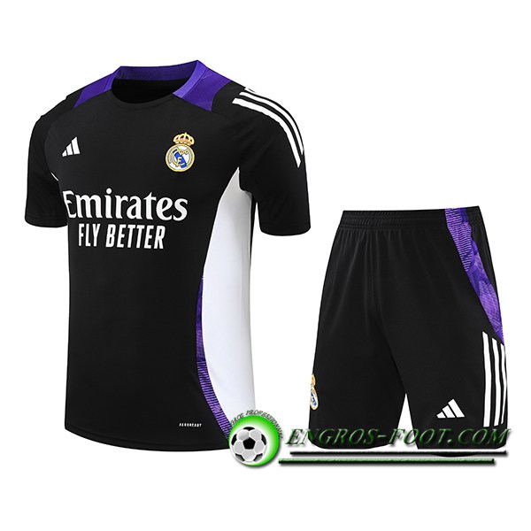 Ensemble Training T-Shirts Real Madrid Noir/Pourpre/Blanc 2024/2025