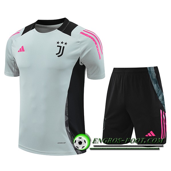 Ensemble Training T-Shirts Juventus Gris/Noir 2024/2025