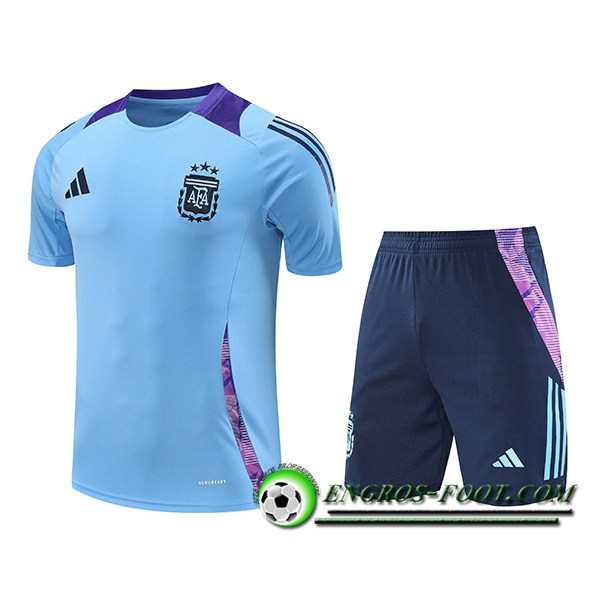 Ensemble Training T-Shirts Argentine Bleu/Pourpre 2024/2025