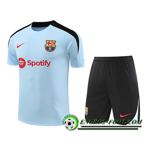 Ensemble Training T-Shirts FC Barcelone Bleu/Noir 2024/2025