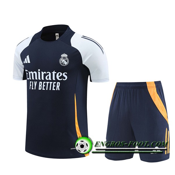 Ensemble Training T-Shirts Real Madrid Bleu/Blanc/Jaune 2024/2025