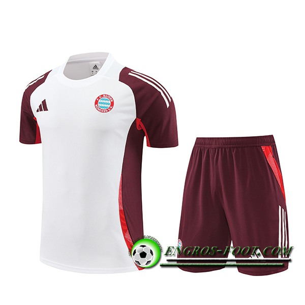 Ensemble Training T-Shirts Bayern Munich Blanc/Rouge 2024/2025