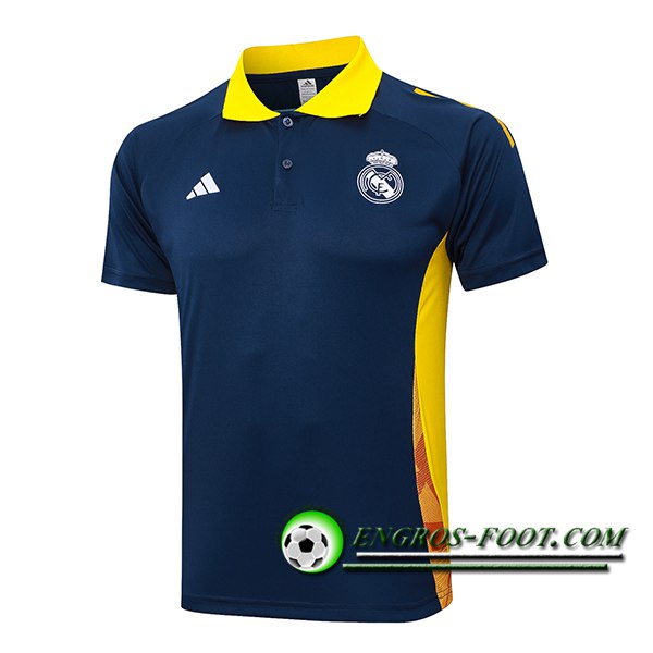 Polo Foot Real Madrid Bleu/Jaune 2024/2025