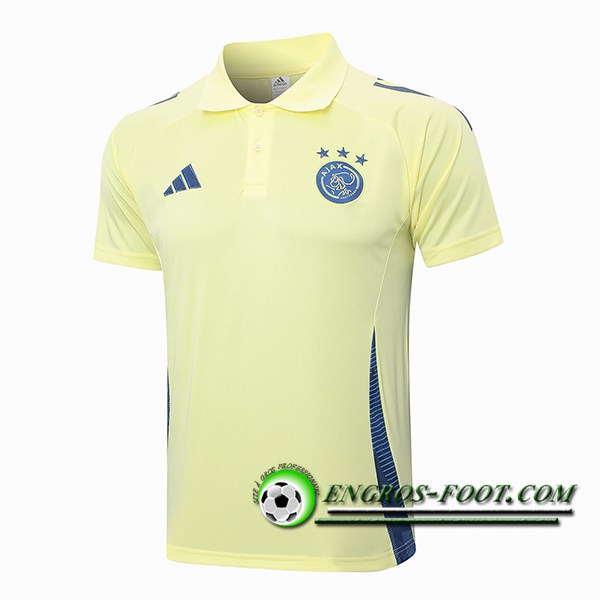 Polo Foot Ajax Jaune/Bleu 2024/2025