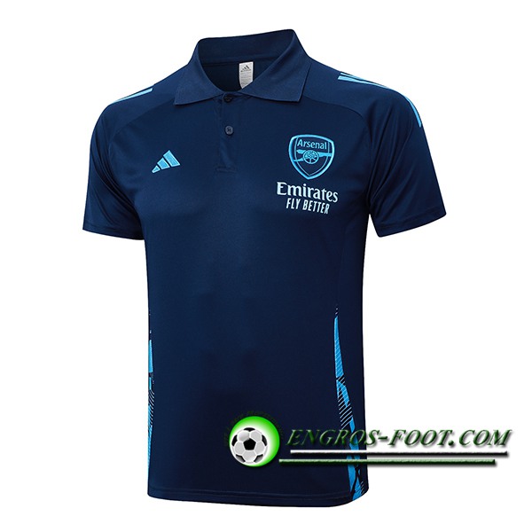 Polo Foot Arsenal Bleu Royal 2024/2025