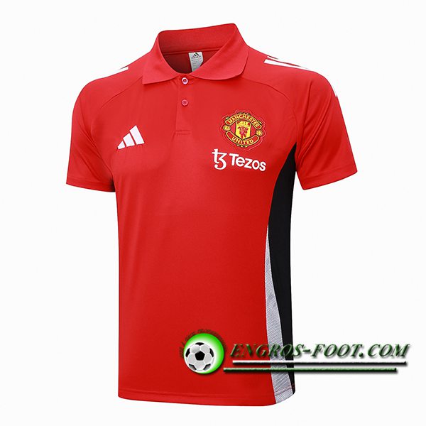 Polo Foot Manchester United Rouge/Noir/Blanc 2024/2025