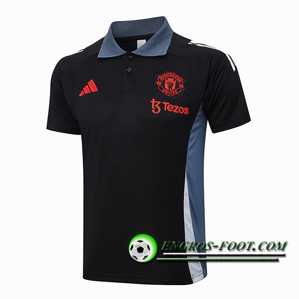 Polo Foot Manchester United Noir/Gris/Blanc 2024/2025