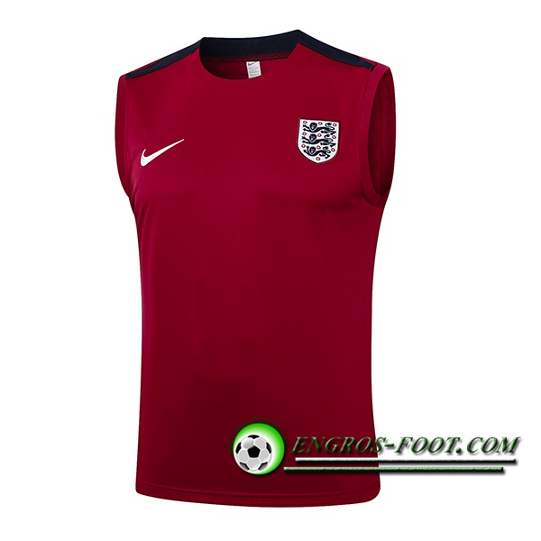 Training Debardeur Angleterre Rouge/Noir 2024/2025 -02