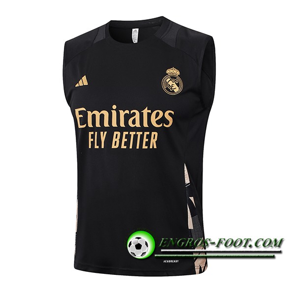 Training Debardeur Real Madrid Noir/Jaune 2024/2025 -02