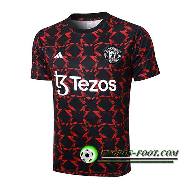 Training T-Shirts Manchester United Noir/Rouge 2024/2025