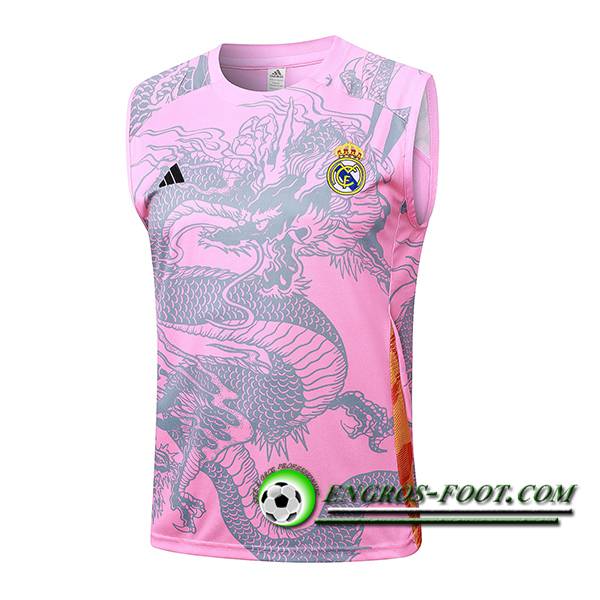 Training Debardeur Real Madrid Rose/Gris 2024/2025