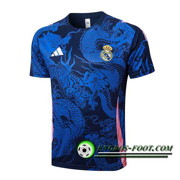 Training T-Shirts Real Madrid Bleu/Rose 2024/2025