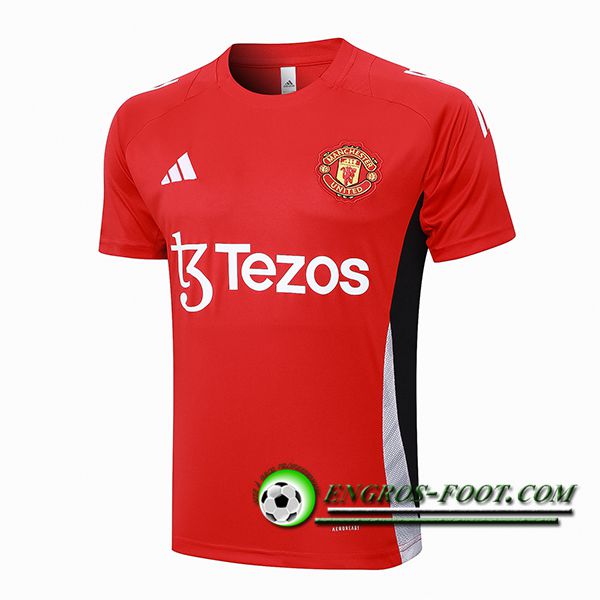 Training T-Shirts Manchester United Rouge/Blanc/Blanc 2024/2025