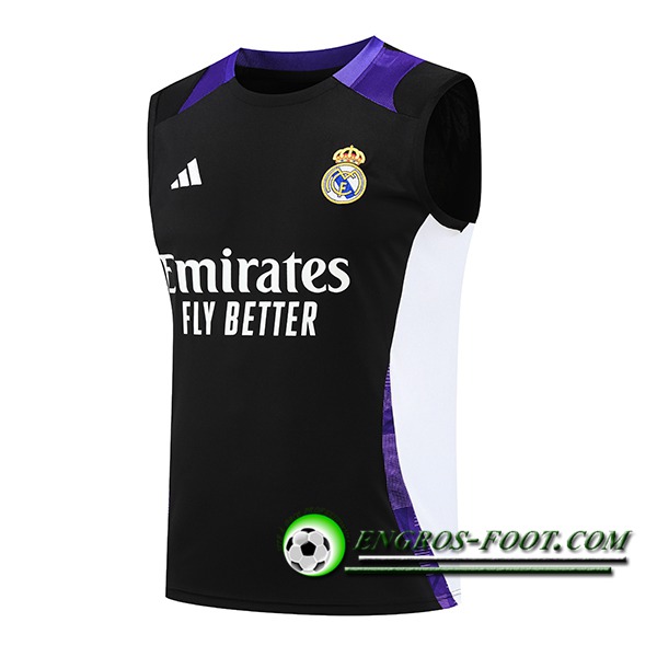 Training Debardeur Real Madrid Noir/Pourpre/Blanc 2024/2025