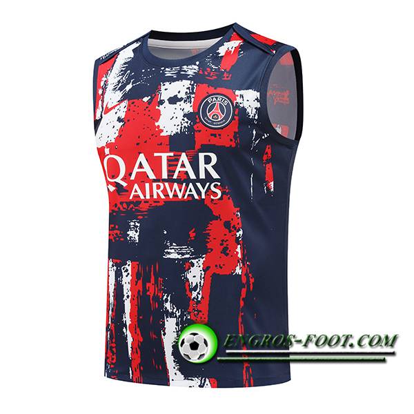 Training Debardeur PSG Bleu/Rouge 2024/2025