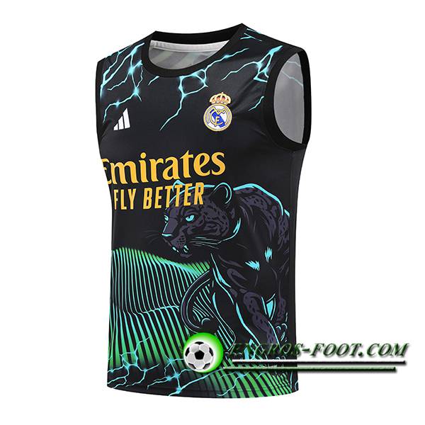 Training Debardeur Real Madrid Noir/Vert/Jaune 2024/2025