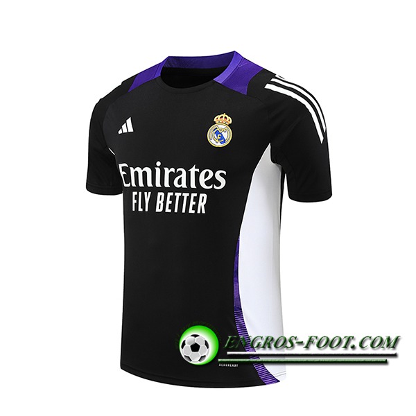 Training T-Shirts Real Madrid Noir/Pourpre/Blanc 2024/2025