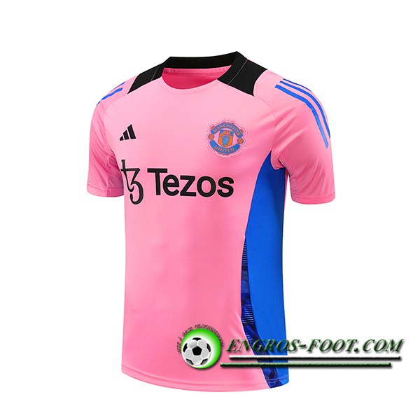 Training T-Shirts Manchester United Rose/Bleu/Noir 2024/2025