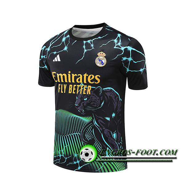 Training T-Shirts Real Madrid Noir/Vert/Jaune 2024/2025