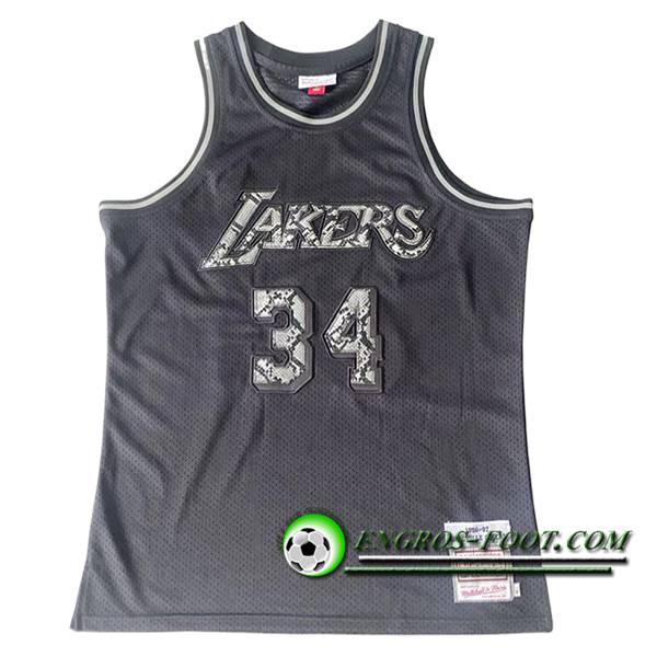 Maillot Los Angeles Lakers (O'NEAL #34) 2024/25 Noir/Gris