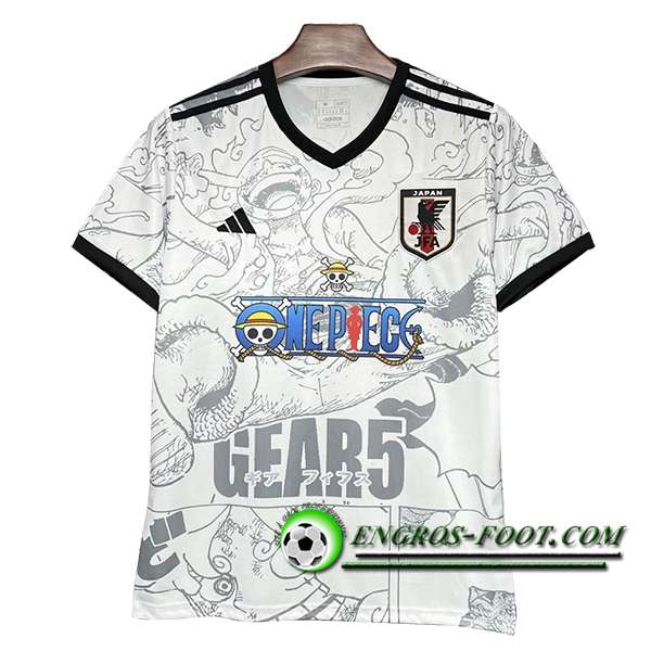 Maillot Equipe Foot Japon Special Edition ONE PIECE Blanc 2024/2025