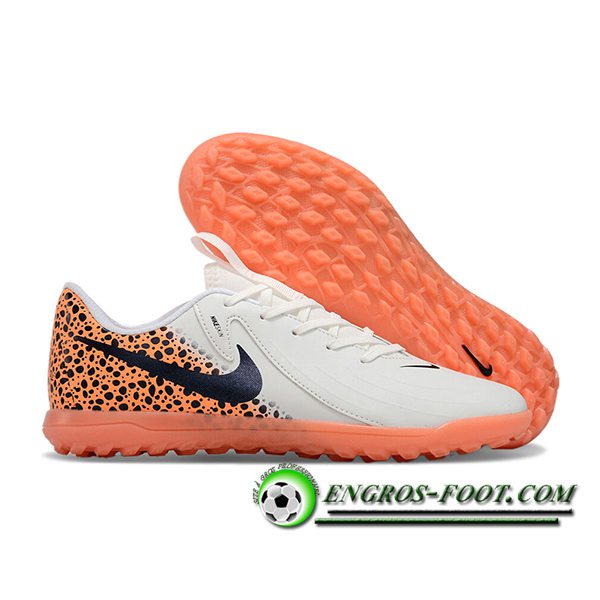 Nike Chaussures de Foot PHANTOM GX II CLUB TF Blanc/Orange/Noir