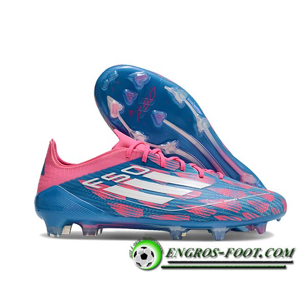 Adidas Chaussures de Foot F50 ELITE FG Rose/Bleu/Blanc