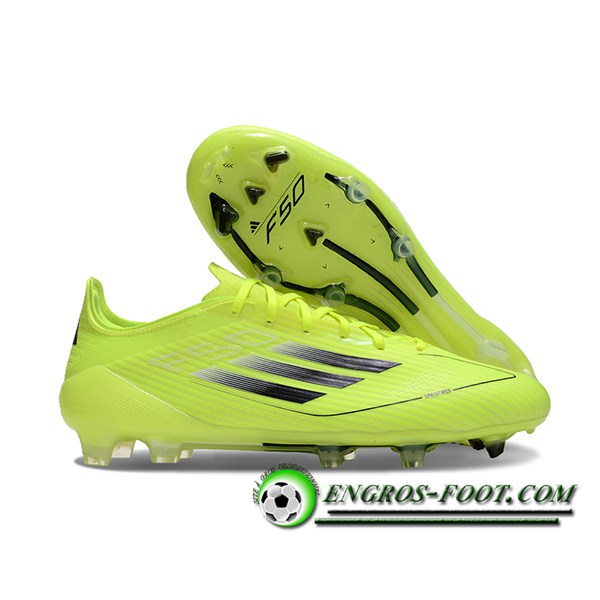 Adidas Chaussures de Foot F50 ELITE FG Jaune/Noir