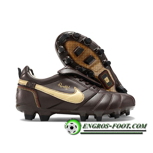 Nike Chaussures de Foot Tiempo Legend R10 Elite FG Brun/Beige