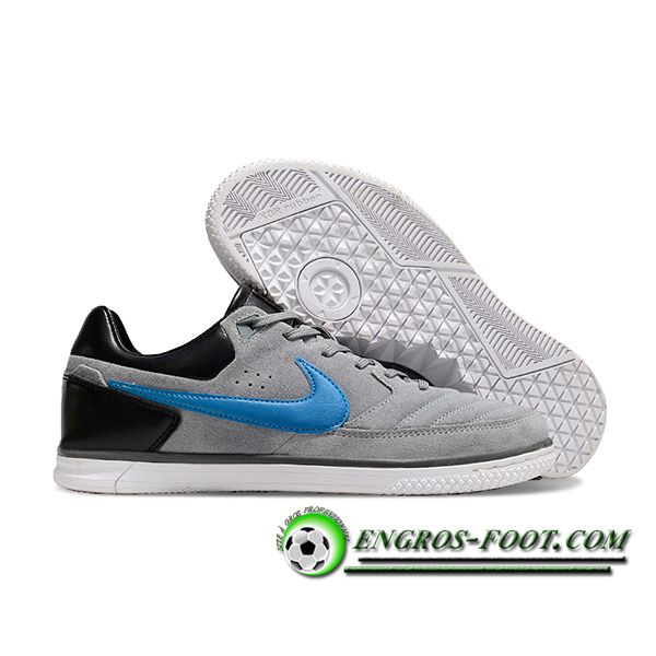 Nike Chaussures de Foot Gato IC Gris/Noir/Bleu