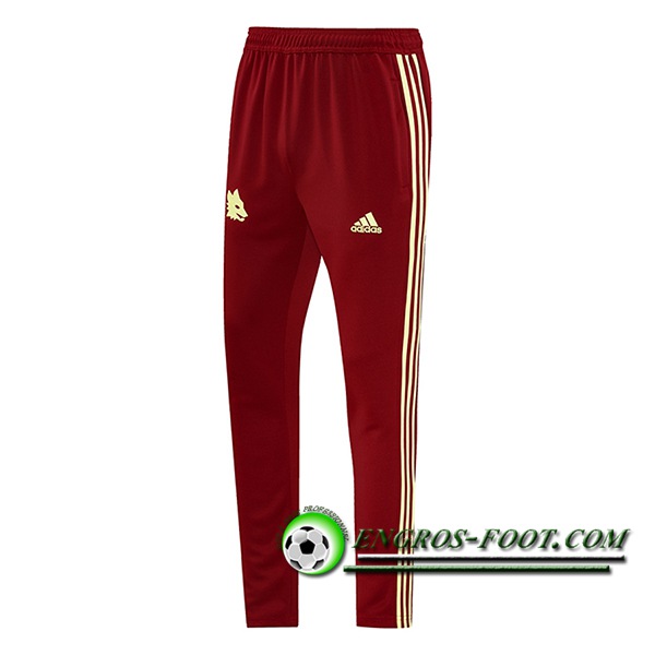 Pantalon Foot AS Roma Rouge/Jaune 2024/2025