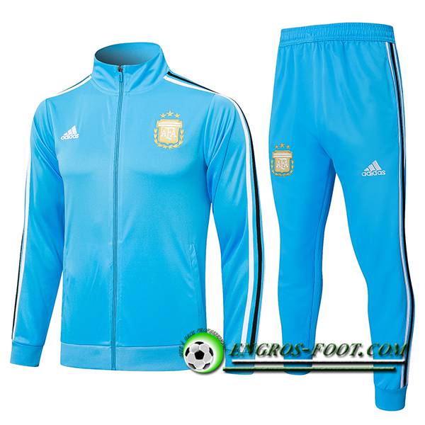 Ensemble Survetement de Foot Veste Foot Argentine Bleu 2024/2025