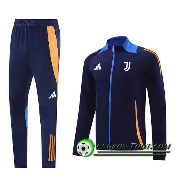 Ensemble Survetement de Foot Veste Foot Juventus Bleu Royal 2024/2025 -02