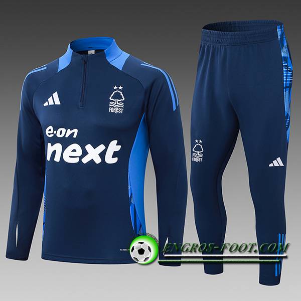 Ensemble Survetement de Foot Nottingham Forest Enfant Bleu Royal 2024/2025