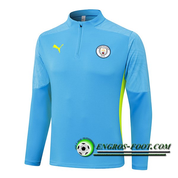 Sweatshirt Training Manchester City Bleu/Jaune 2024/2025