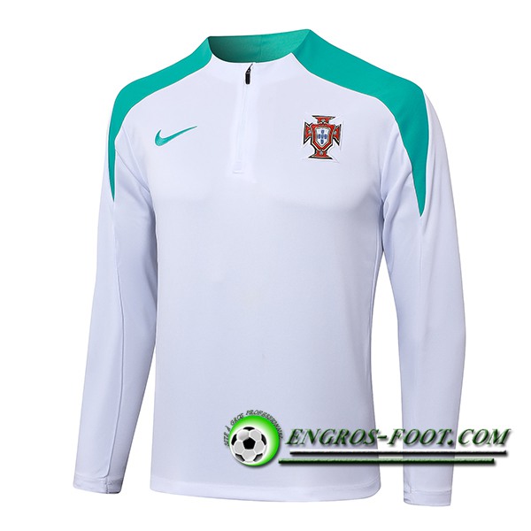 Sweatshirt Training Portugal Blanc/Vert 2024/2025