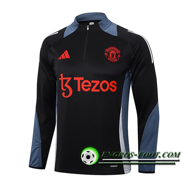 Sweatshirt Training Manchester United Noir/Gris 2024/2025