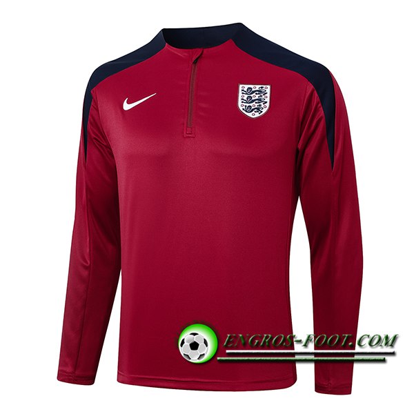 Sweatshirt Training Angleterre Rouge/Noir 2024/2025