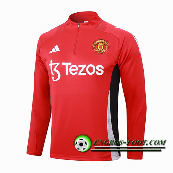 Sweatshirt Training Manchester United Rouge/Noir/Blanc 2024/2025